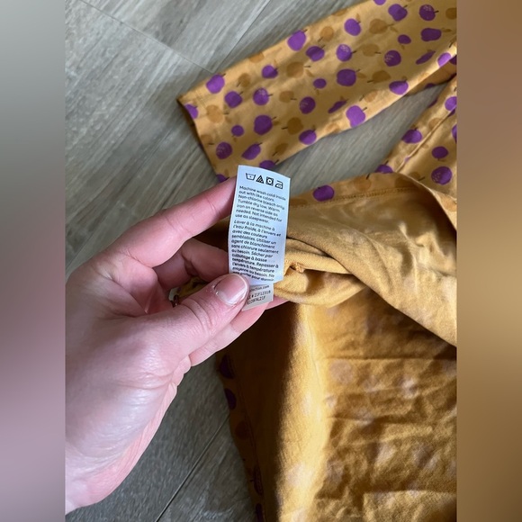 Tea Collection Girls Apple/Plum Polka Dot Dress Yellow Collared Long Sleeves - 7 - Picture 7 of 8